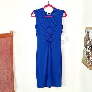 Calvin Klein Gathered Front Dress, Size 4, New With Tags